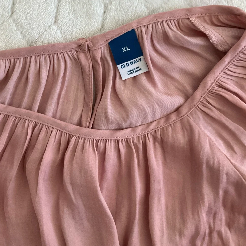 Old Navy Pink Chiffon Long Sleeve Top Sz XL NWOT - Picture 5 of 8